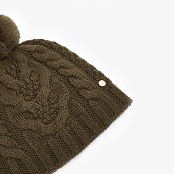 Ted Baker Quirsa Cable Knit Pom Hat - Picture 2 of 3